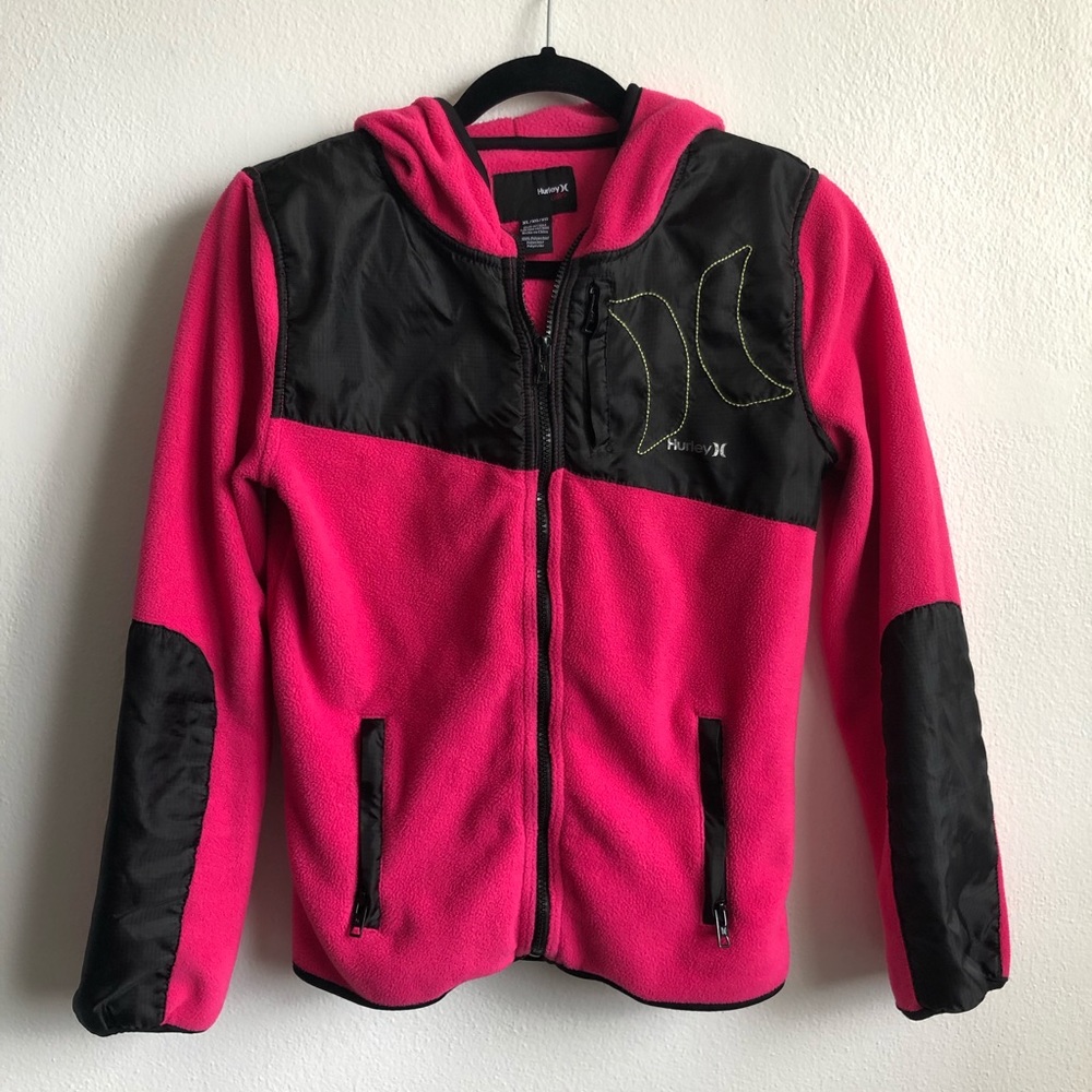 Hurley Girls Hooded Fleece Jacket